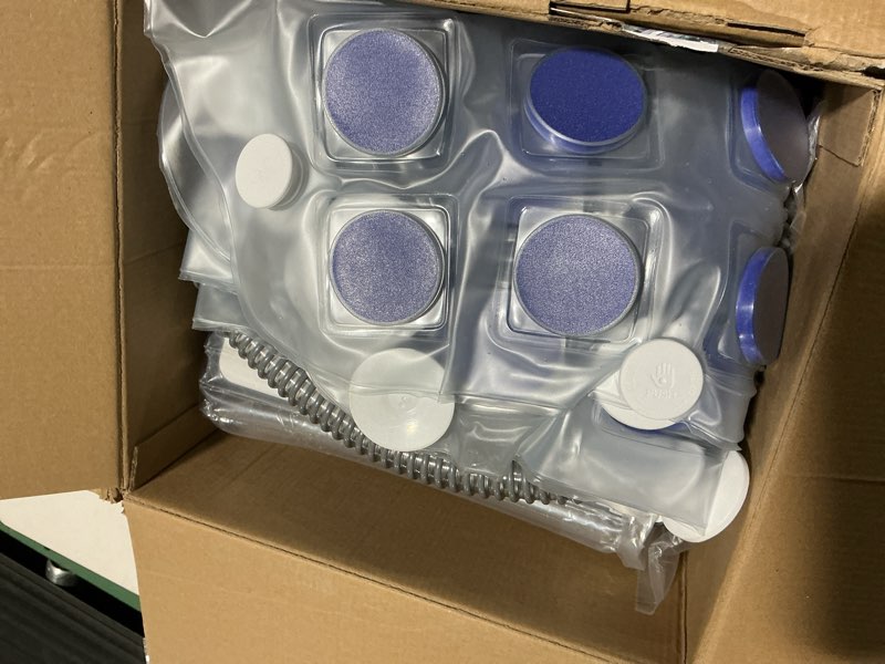 Condition photo showing Good Condition for Dribbl Electric Bubble Massage Bathtub Mat – Non-Slip Full-Body Waterproof Hot Tub Spa Mat for Bath with Heater, Motorized Air Pump, and Remote Control, 6-Speed Adjustable Massage, Blue