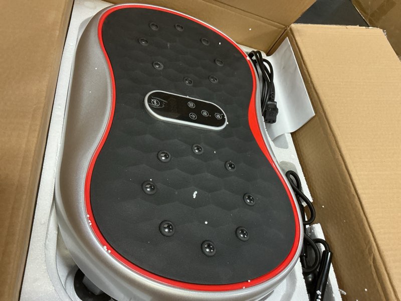 Condition photo showing Good Condition for axv vibration plate fitness platform exercise machine vibrating shaking full body shaker workout vibrate stand shake board sport gym for weight loss fat burner for women men round-silver