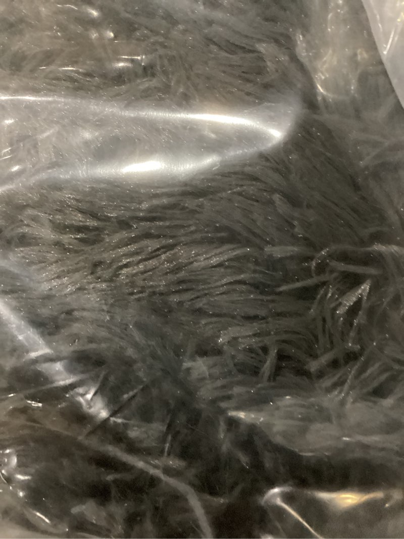 Condition photo showing Good Condition for 8x10 area rug for living room:ultra soft fluffy shag dark grey rugs,large fuzzy plush indoor non slip carpet washable rug for bedroom kids nursery office dorm modern decor(dark grey 8'x10') dark gray 8' x 10' (rectangular)