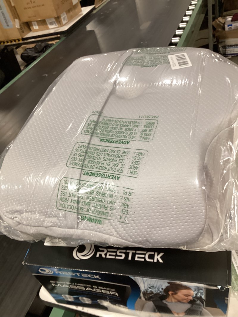 Condition photo showing New/Like New for similiar productaligncore cervical neck pillow - ergonomic firm memory foam bed pillows for sleeping, neck pillows for pain relief, back and side sleeper pillow (white with gray surface)