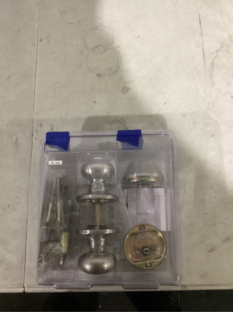Condition photo showing Good Condition for reliabilt baron satin nickel exterior single-cylinder deadbolt keyed entry door knob combo pack