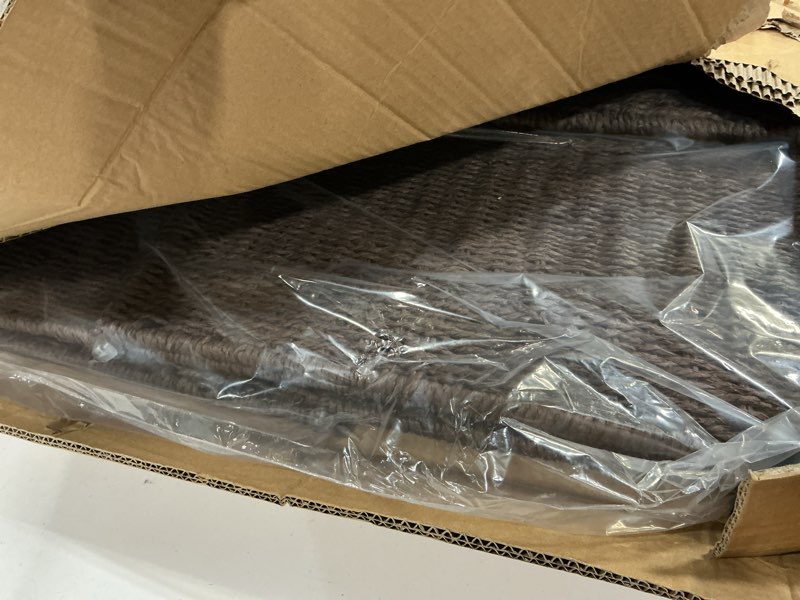 Condition photo showing Good Condition for OIAHOMY Laundry Hamper with Lid, 23.8 Gal (90L) Wicker Hamper with Removable Liner Bags, Handwoven Clothes Basket with Handles, Foldable Woven Paper Rope Basket for Laundry Room, Bedroom-Brown Brown 90L