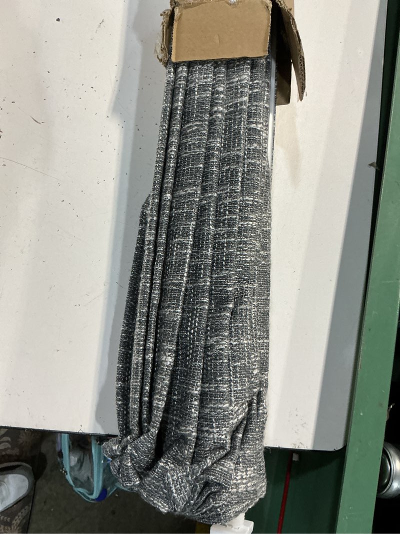 Condition photo showing As Is for no tools no drill cordless roman shades for indoor windows 100% blackout, for window size 31" w × 64" h charcoal charcoal 31" w × 64" h