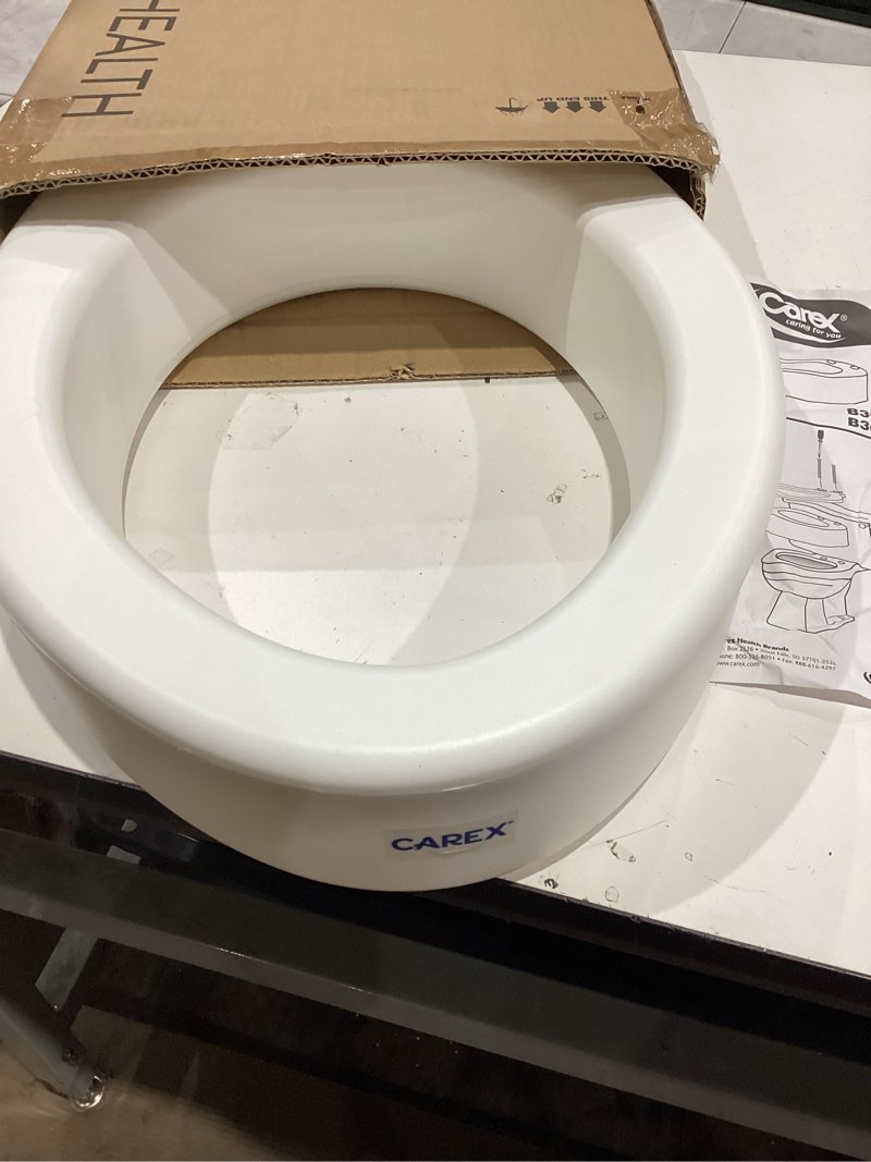 Condition photo showing Good Condition for carex elongated toilet seat elevator 3-1/2" b30600, 1 ea