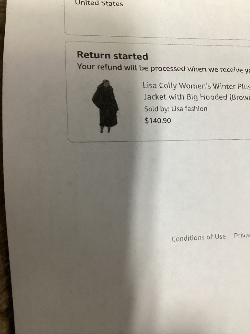 Lisa Colly Women's Winter Plus Size Parka Overcoat Long Sleeve Faux Fur Coat Jacket with Big Hooded 