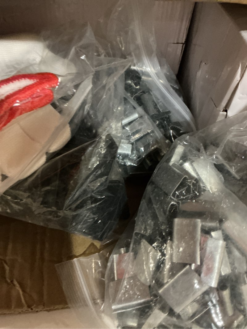 Condition photo showing Good Condition for Banding Strapping Kit, Heavy Duty Pallet Packaging Kit with >1500lbs 5/8" x 1300' PET Strapping Roll, 300 Metal Seals, 100 Corner Protectors, Strapping Tensioner, Banding Sealer Tool