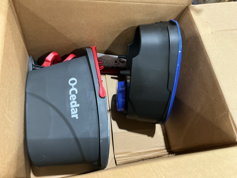 Condition photo showing As Is for o-cedar rinseclean spin mop & bucket system | clean with water | removes 99% of bacteria