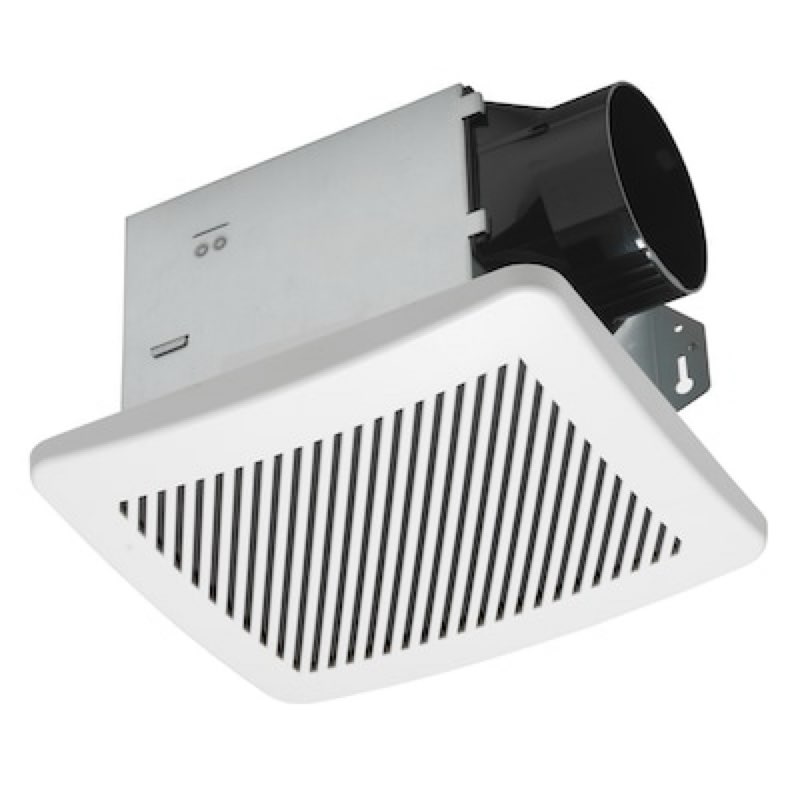 utilitech 1.5-sone 100-cfm white bathroom fan with humidity sensor (energy star certified)