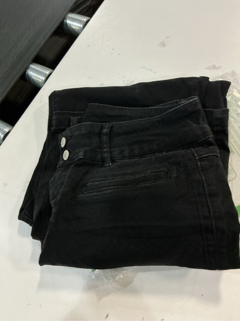 Condition photo showing As Is for Sidefeel Womens Wide Leg Jeans Casual Baggy High Waisted Stretch Denim Pants size 14 