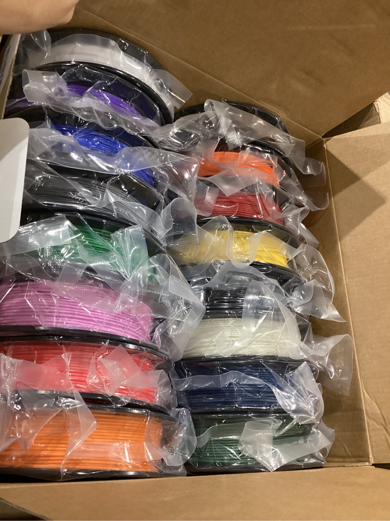 Condition photo showing New/Like New for 16 color bundle elite pla+ 3d printer filament, multicolor pla+ filament 1.75mm, individually vacuum packed, 0.25kg per spool, 16 pack, total 4kg elite pla+ 250g*16 bundle