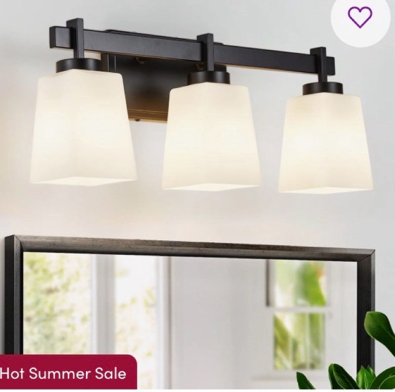 Similar product ETL Certificated Vanity Light with Milk Glass Shades, Modern Bathroom Light Fixture