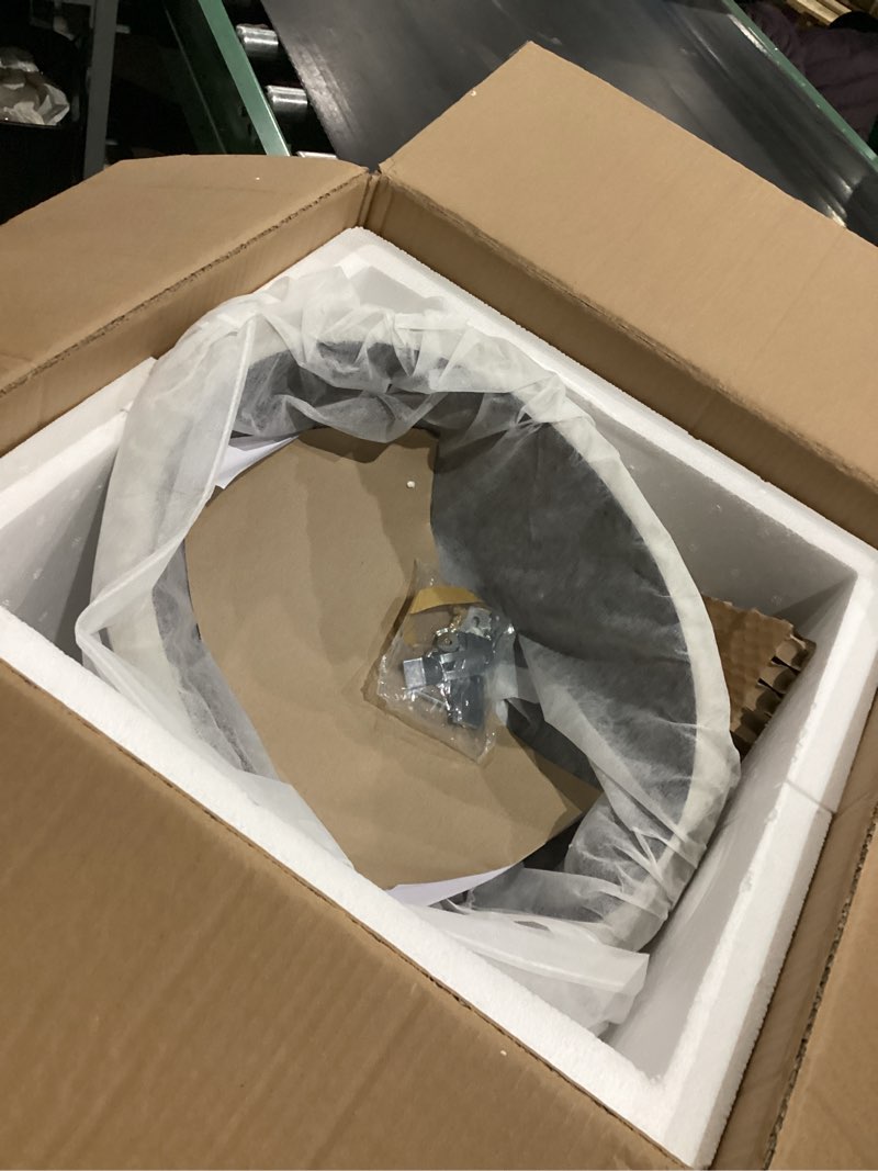 Condition photo showing As Is for Undermount Bathroom Sink Oval, 14.75” x 11.5” (Interior Size) Oval Porcelain Ceramic Undermount Bathroom Vanity Vessel Sink with Overflow, Matte Black Black 14.75” x 11.5”