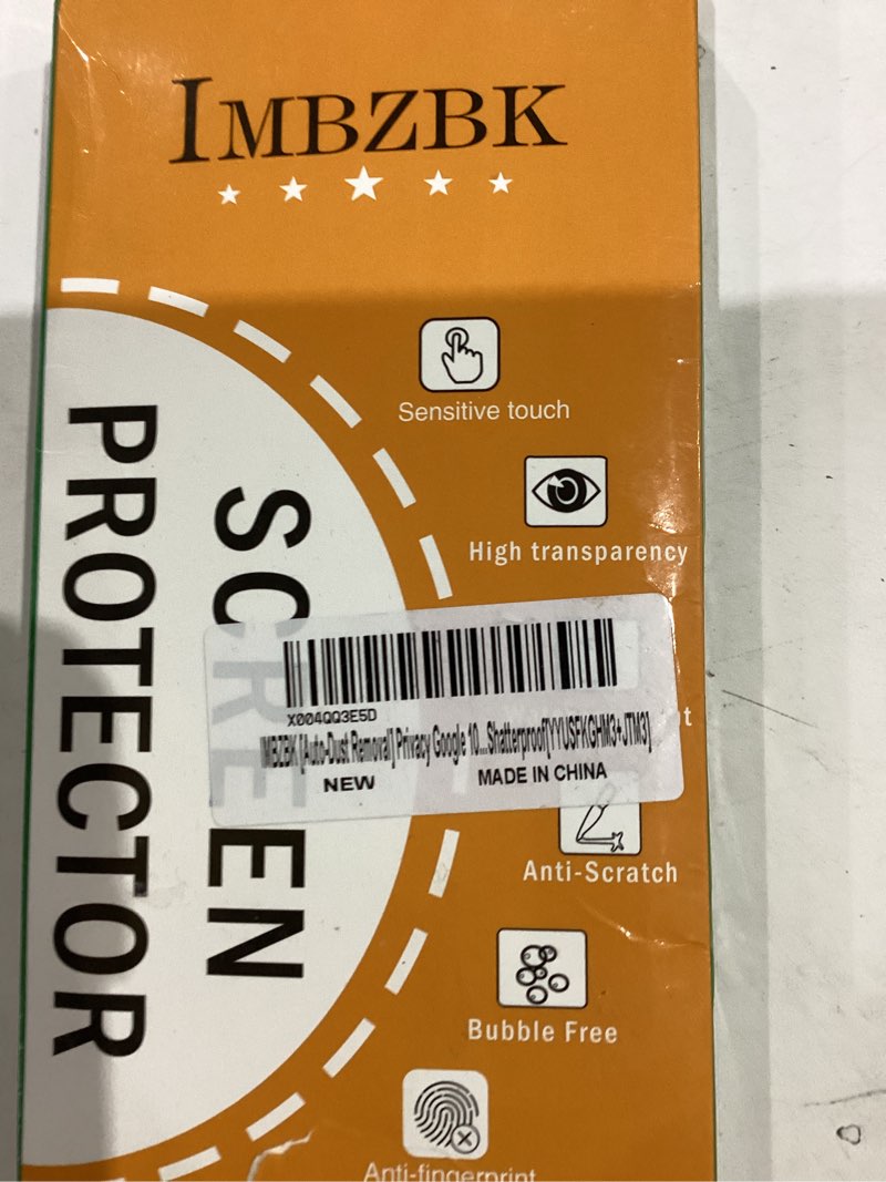 imbzbk [auto-dust removal] 3 pack privacy screen protector for google pixel 10 [phone case friendly]