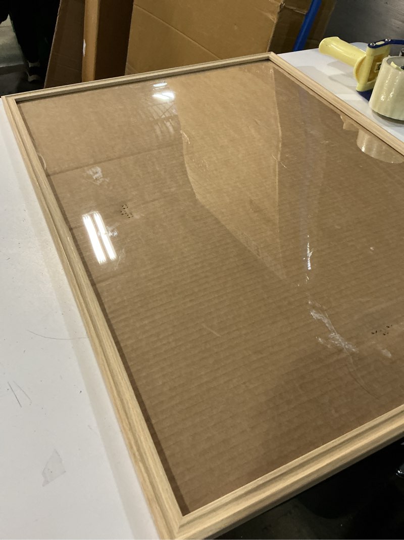 Condition photo showing Good Condition for (unknown size)vtg gold picture frame 11x14 geometric oval link relief molding classic decor