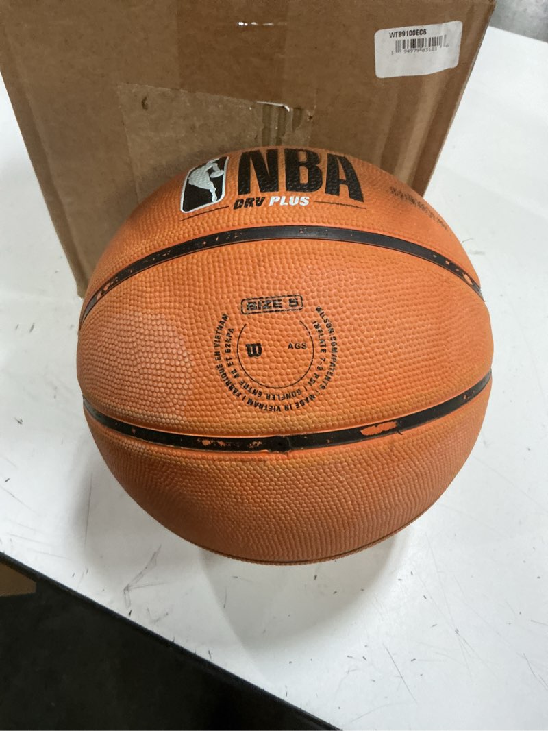 Condition photo showing New/Like New for wilson nba drv series basketball size 5 - 27.5" drv plus brown