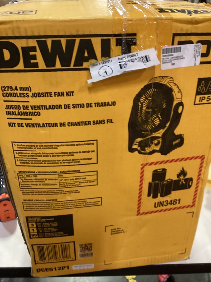 DEWALT 20V Max Jobsite Fan Kit