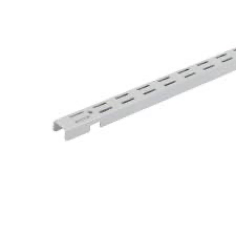 ShelfTrack 84 in. L White Standard Support Bracket Hang Tracks, Shelving Hardware