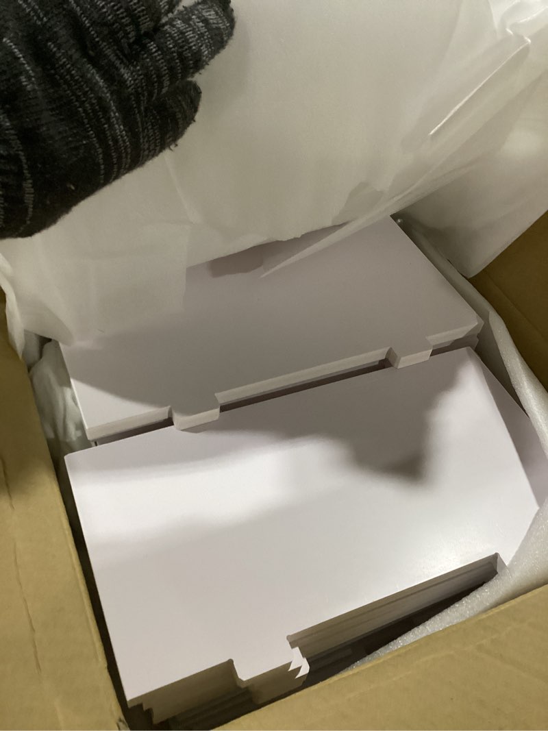 Condition photo showing New/Like New for Sicrifety 5 Tier Wall Shelf Unit, 2 Pack White Lack Wall Shelf for Home Display,Ideal for Bedroom,Living Room,Office Decor,Lack Shelves for Book,Shoe,Vanity,Purse(11.8"×31.5"×5.5") White 5 11.8 inches x 31.5 inches x 5.5 inches