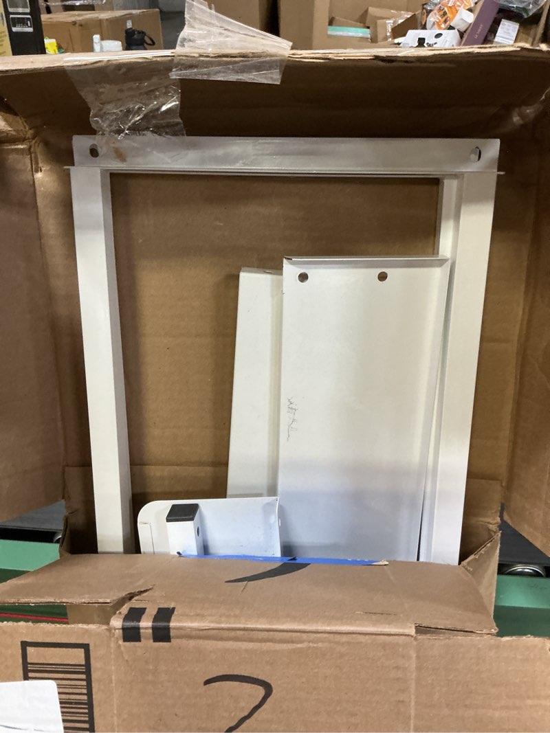 Condition photo showing As Is for Sidasu 23" Double-Layer Washer and Dryer Stand, Heavy-Duty Steel Washer Dryer Stand, Compatible with Most Washer Dryer Models 23 in Silver