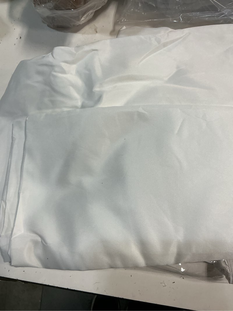 Condition photo showing Good Condition for premium king size bed skirt by comfort beddings – 100% cotton blend, 11" drop length, split corner, tailored fit, elegant pleated style, white king 76x80 - 11 inch drop white