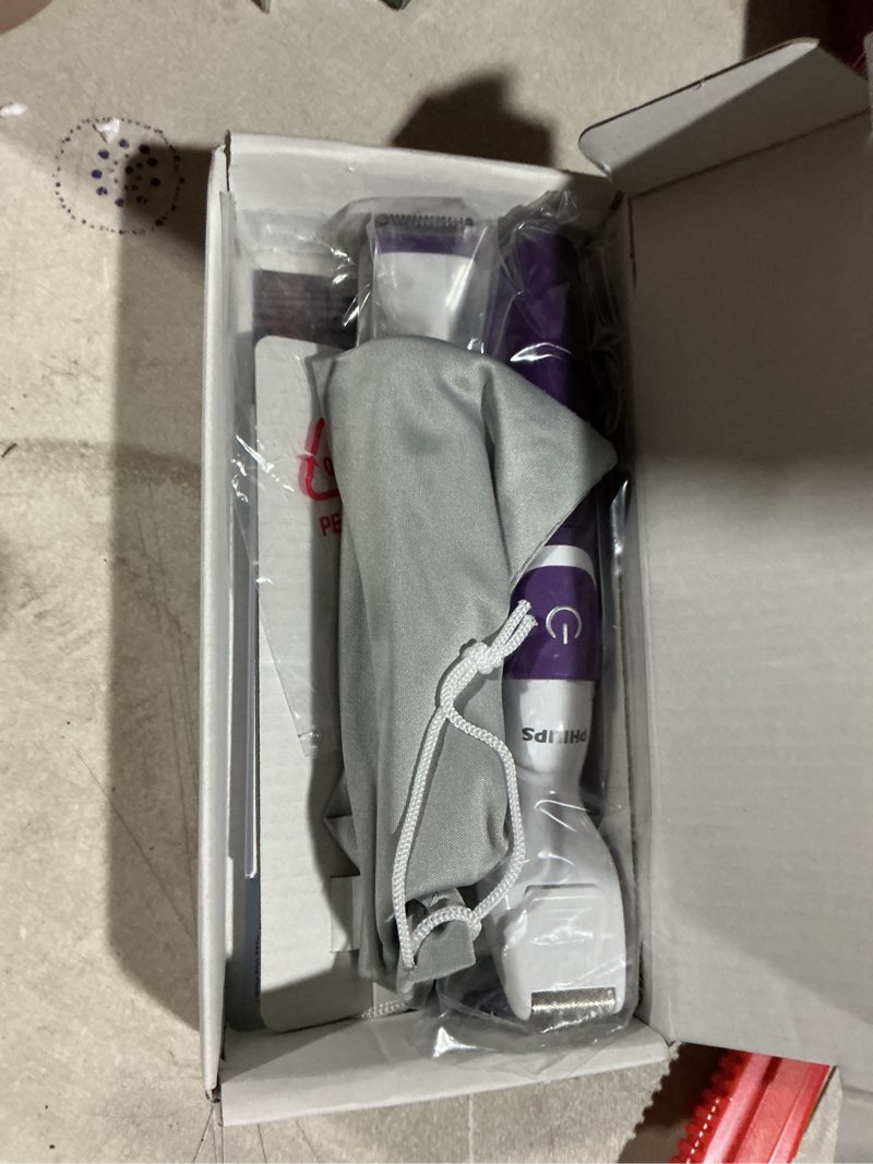 Condition photo showing Good Condition for philips beauty bikini genie cordless trimmer for bikini line hair removal, with shaving head and comb, brt383/50 purple and white 1 count (pack of 1)