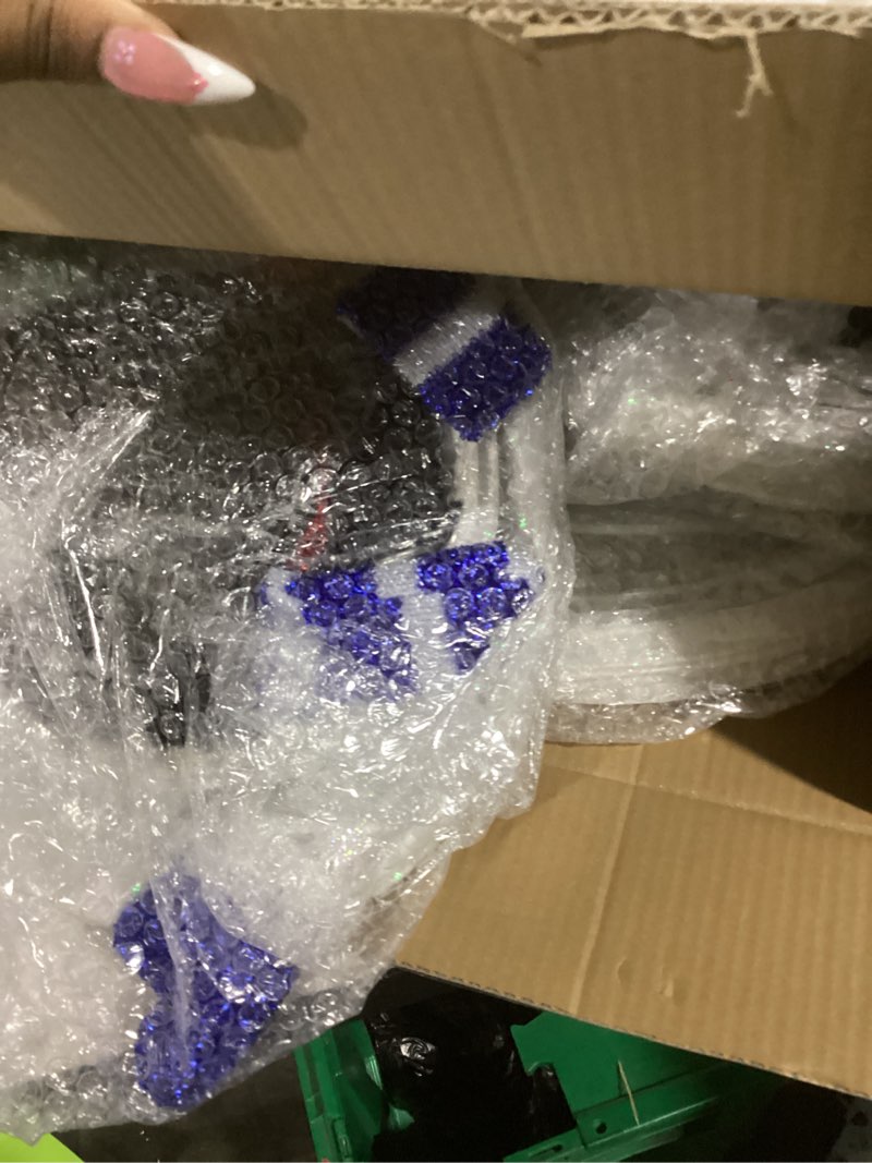 Condition photo showing Good Condition for JOIEDOMI 3 Pcs 3D Christmas Collapsible Snowman Yard Light 270 Pre-Lit LED Cool White Lights for Indoor Outdoor Garden Holiday Décor, Xmas Event Decoration, Christmas Eve Night, Blue Scarf