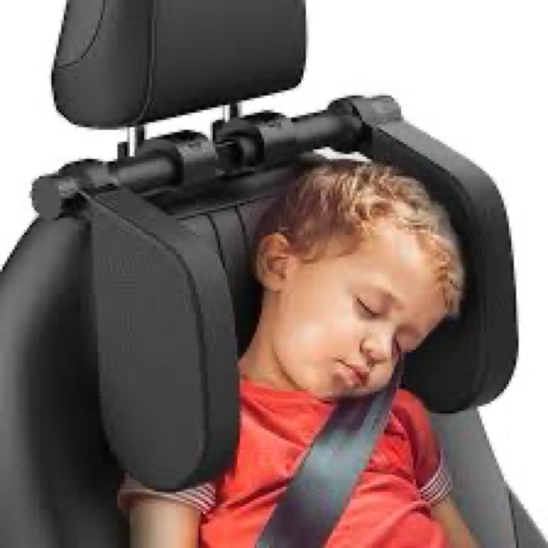Yoocaa Adjustable Car Headrest Pillow, Road Pal Headrest, U-Shaped Travel Sleeping Pillow for Kids &