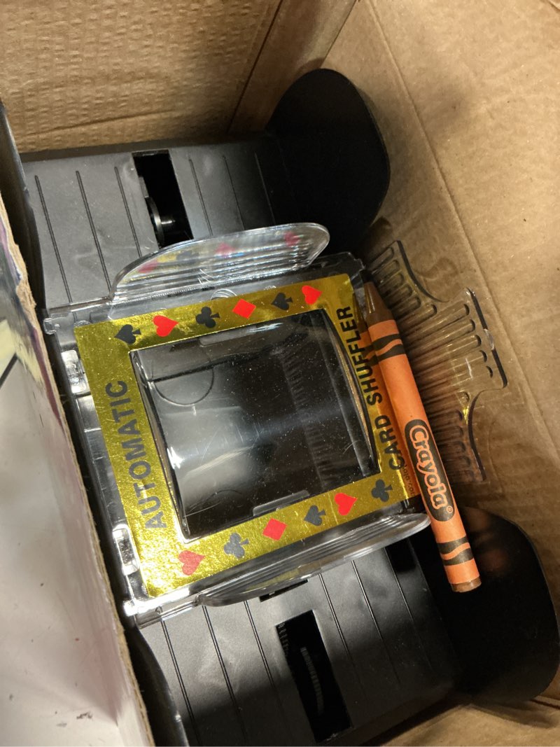 Condition photo showing As Is for Automatic Card Shuffler 2/1/4/6 Deck,Battery-Operated Electric UNO Poker Shuffler,Playing Card Shuffler for Home Card Game,Travel 1-6 Decks