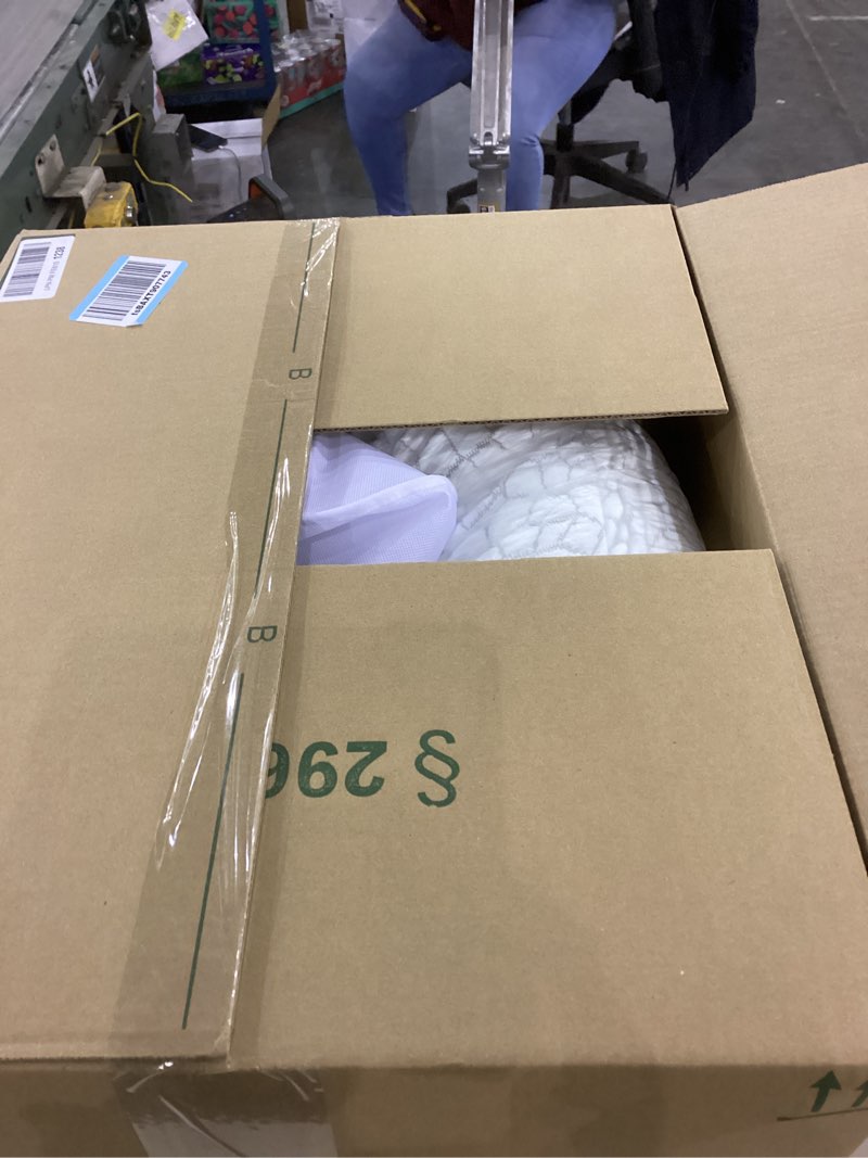 Condition photo showing New/Like New for QUTOOL Cooling Pillow for Sleeping 2 Pack, CertiPUR-US Shredded Memory Foam King Pillows Set of 2, Cool Pillow for Hot Sleepers Adjustable Firm Pillow for Side, Back, Stomach Sleepers Soft Yet Support White-cooling Basic King(2 Pack)-20'*36'