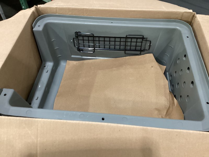 Condition photo showing As Is for Petmate Sky Kennel For Air and Travel Airline Compliant Dog Crate for Smaller Dog Breeds or Pets up to 15 lbs, Heavy Duty Dog Kennel, Made in the USA- 21" L 21 Inch Kennel Only