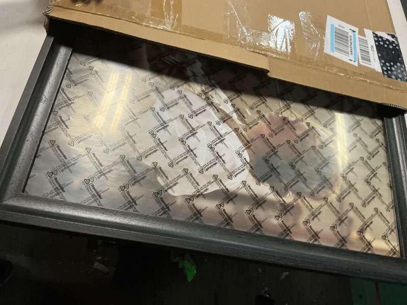 Condition photo showing Good Condition for 16x20 frames as poster frames, 1.37-in wide mdf frame with plexiglass, 16 x 20 picture frames for wall, black