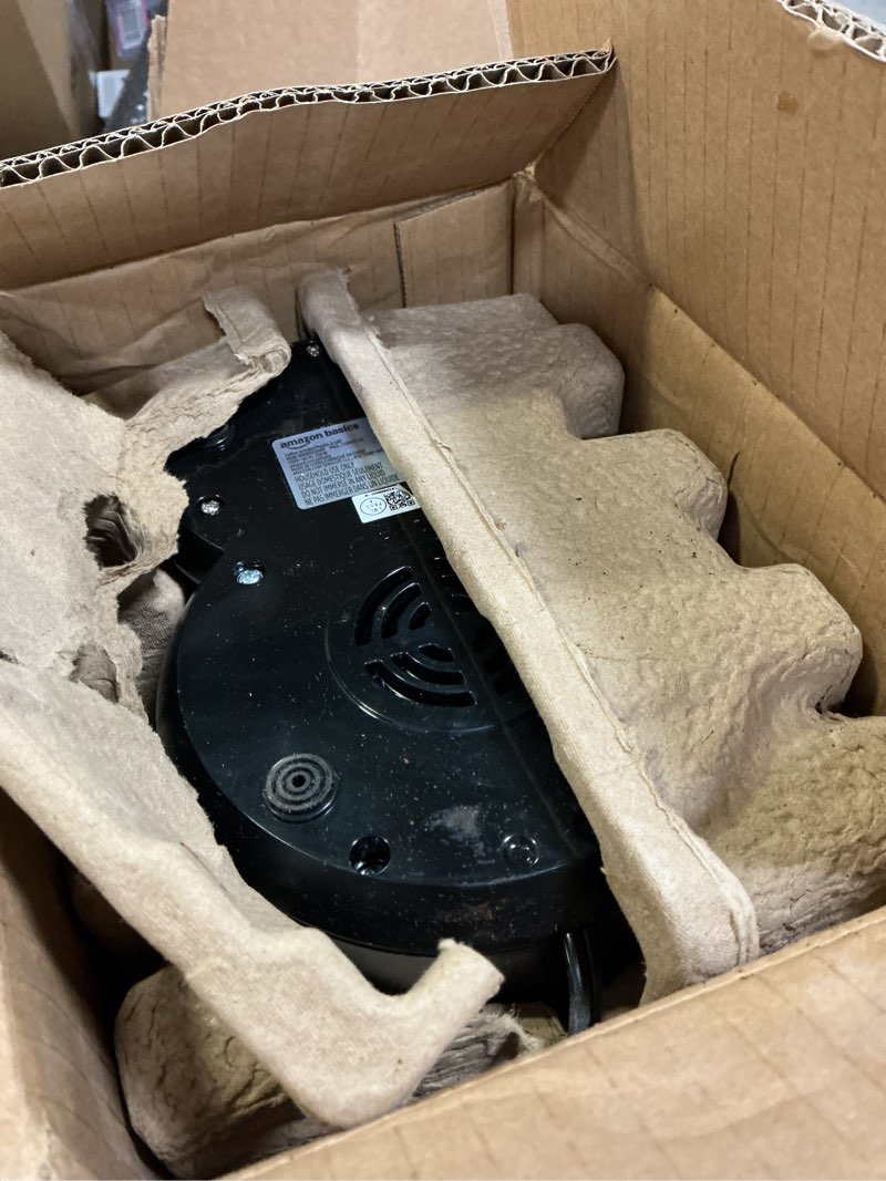 Condition photo showing As Is for Amazon Basics Electric Burr Coffee Grinder with 30 Grind Settings for French Press and Espresso, 6.5-Ounce Hopper, Black