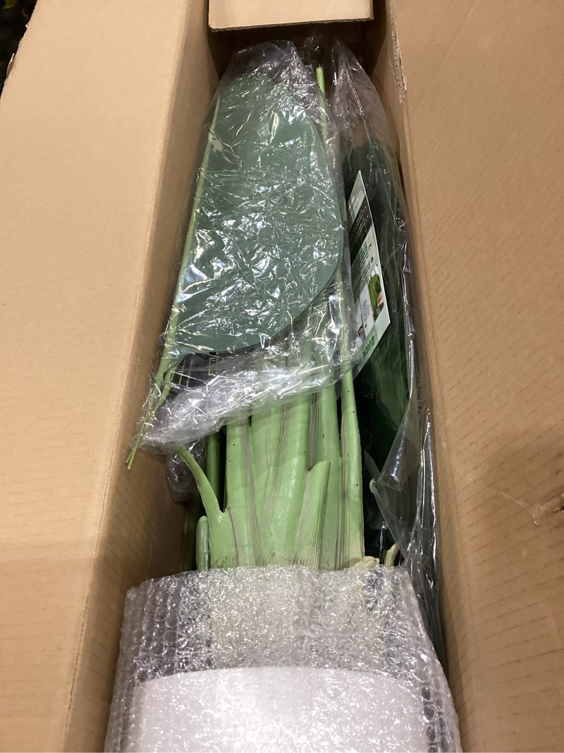 Condition photo showing New/Like New for Artificial Bird of Paradise Plant 6.5Ft Tall Fake Tropical Palm Tree Large Fake Plants with 15 Silk Banana Leaves Faux Plant Indoor Decor Trees White Pot for Home Bedroom Living Room Office 1 6ft 5in