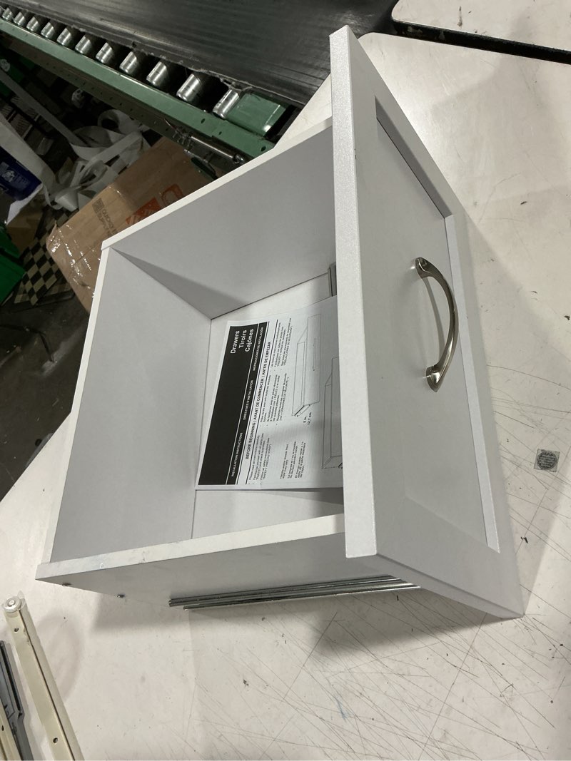 Condition photo showing As Is for brightwood white wood drawer unit 16-in x 10-in item #2550776