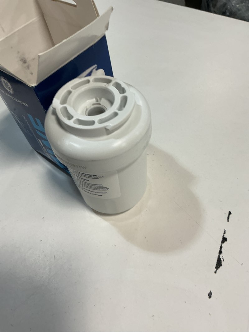 Condition photo showing As Is for GE MWF™ Refrigerator Water Filter, Genuine Replacement Filter, Certified to Reduce Lead, Microplastics, PFOA/PFOS, and 50+ Other Impurities, Compatible with GE Appliances Brands, Pack of 1