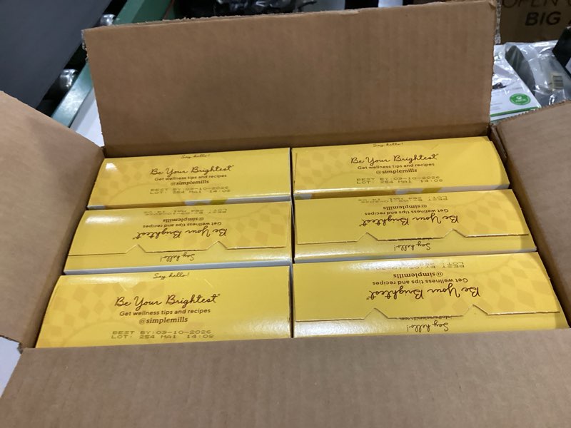Condition photo showing New/Like New for (BEST BY :03/10/2026) Simple Mills Lemon Seed & Nut Flour Sweet Thins, Paleo Friendly & Delicious Sweet Thin Cookies, Good for Snacks, Nutrient Dense, 4.25 oz (Pack of 6) Lemon 4.25 Ounce (Pack of 6)