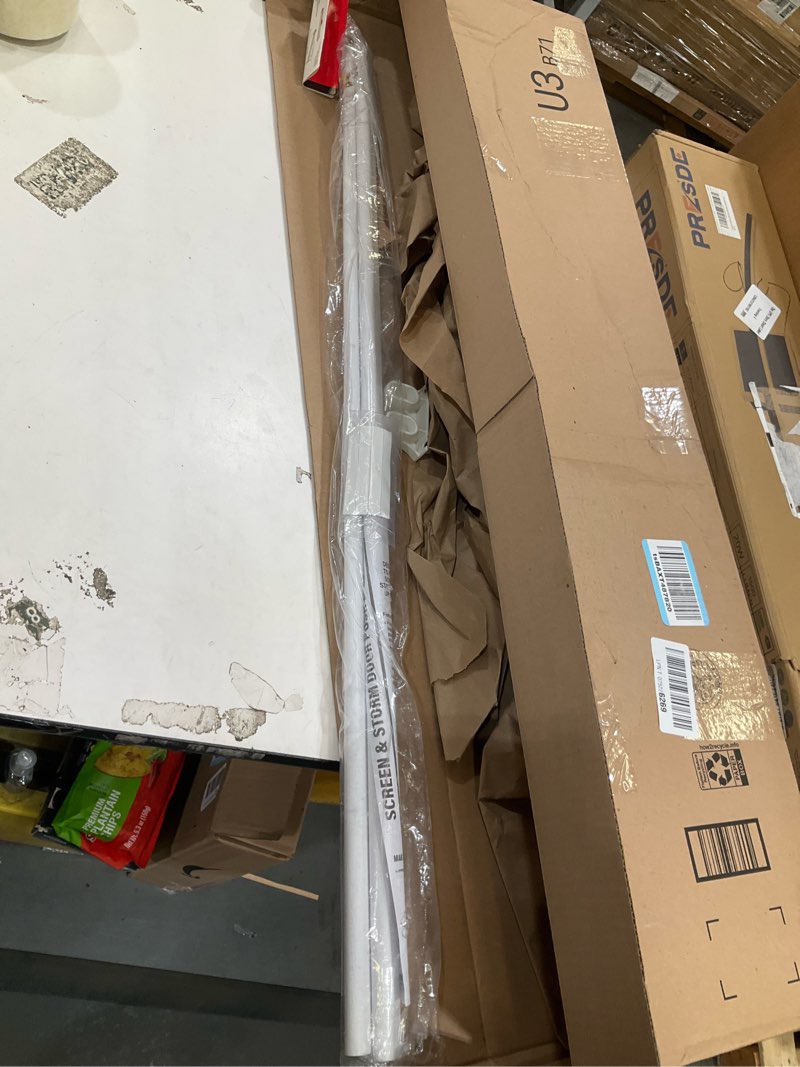 Condition photo showing Good Condition for prime-line k 5167 36 in. l steel reinforced white vinyl push bar for hinged swinging screen doors (single pack)