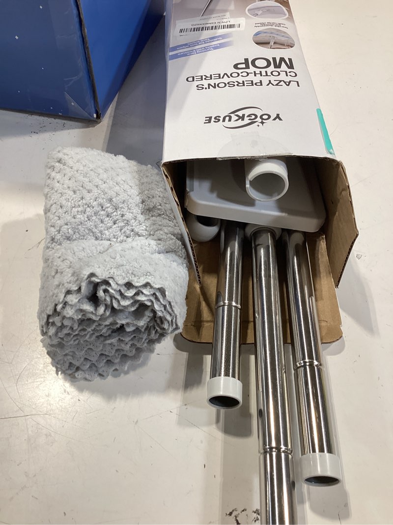Condition photo showing Good Condition for grope thing mop,hands free flat mop one click with squeegee,hands free multi purpose flat mops,shark tooth grip for any cloth,dry and wet use,cleaning mops for whole house(48”handle,6 cloths) 48inch