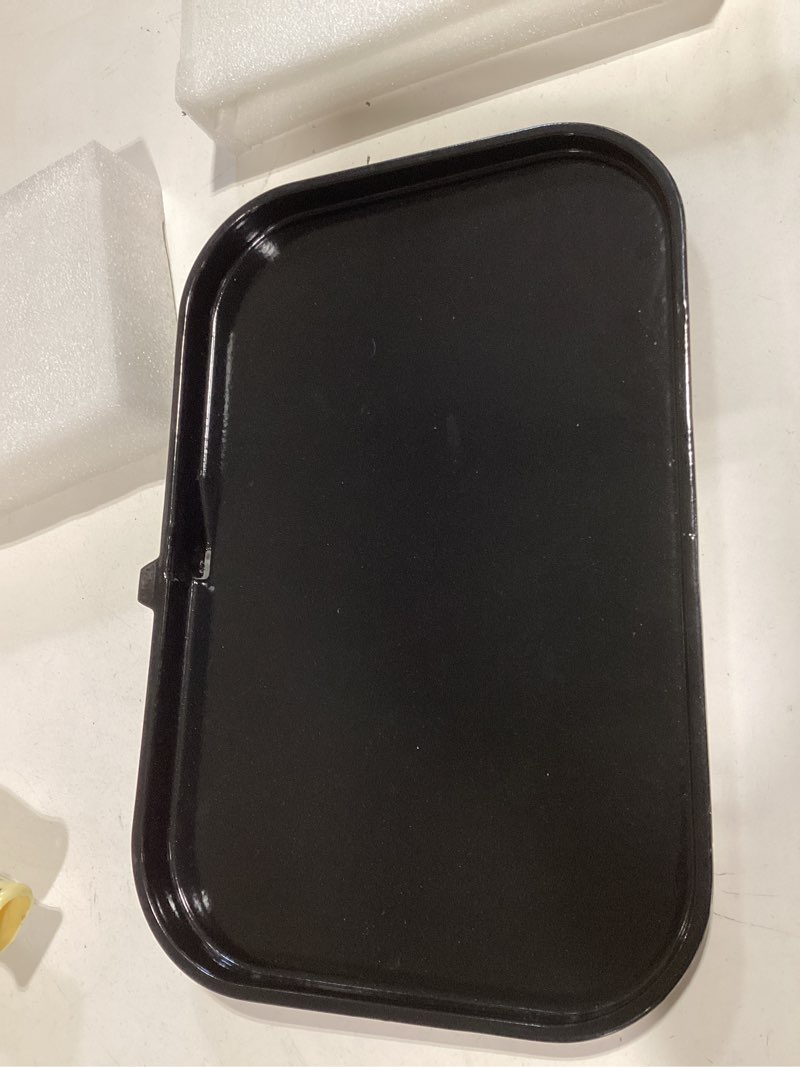 Condition photo showing New/Like New for cast iron griddle plate for ninja woodfire pro xl, og800 and og900 series, outdoor flat top griddle plate,griddle pan with oil hole, ceramic coating, insert, black cast iron 17.8" x 12.3" x 1.7"