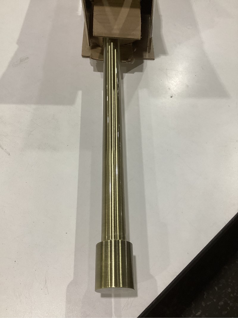 Condition photo showing As Is for hosmile single curtain rods 48-84 inch, antique bronze, metal, wall mounted antique bronze 48-84"
