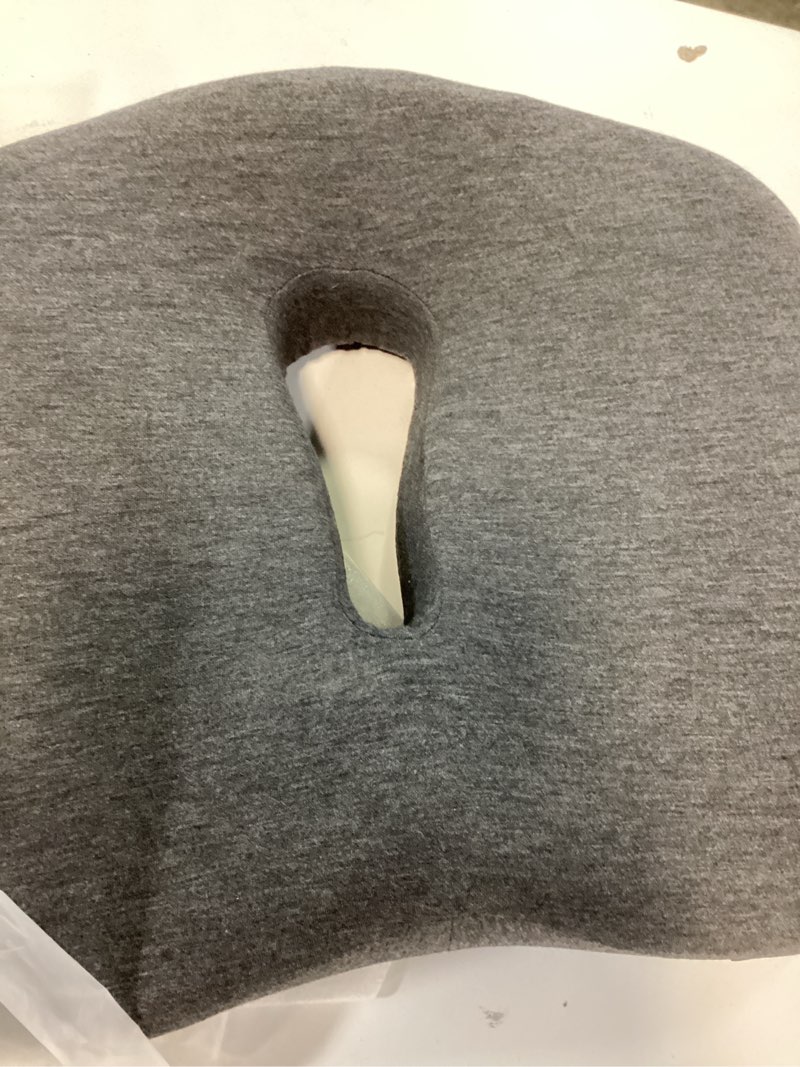 Condition photo showing As Is for Memory Foam Seat Chair Cushion for Relieves Back Sciatica Pain Tailbone Pain Coccyx Degenerating Disc Orthopedic Osteoarthritis Prostate Cushion Low Back Pain Cushion Hip Shaping (Dark Gray)