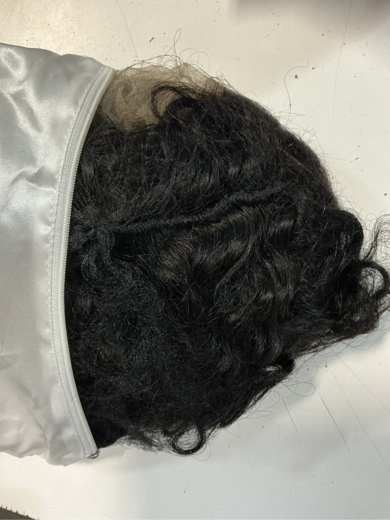 Condition photo showing Good Condition for pyy deep wave lace front wigs human hair deep wave wig 13x4 hd lace frontal raw human hair glueless wigs for black women pre plucked with baby hair 22 inch 22 inch natural color deep 13x4