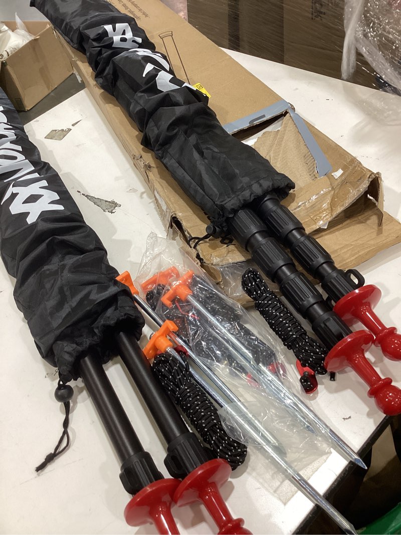 Condition photo showing Good Condition for tarp poles heavy duty adjustable, avoforest aviation aluminum 8.7ft tent poles lengthen and thicken with protection cap awning poles set of 4 for hiking