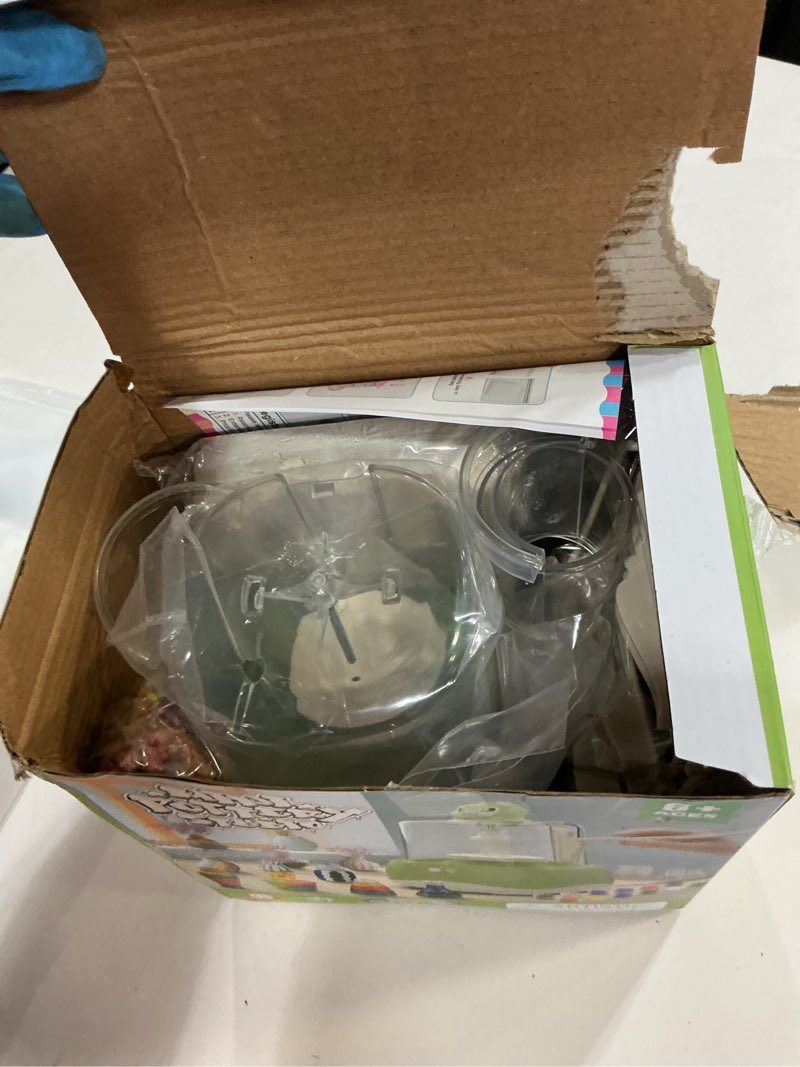 Condition photo showing New/Like New for Mini Pottery Wheel for Kids - Fingertip Pottery Painting Craft Kit with 2.3in Turntable, Clay and Flowers, Mess Free Arts & Crafts Toys Birthday Christmas Gift for Girls Boys 6 7 8 9 10 11 12+, Green