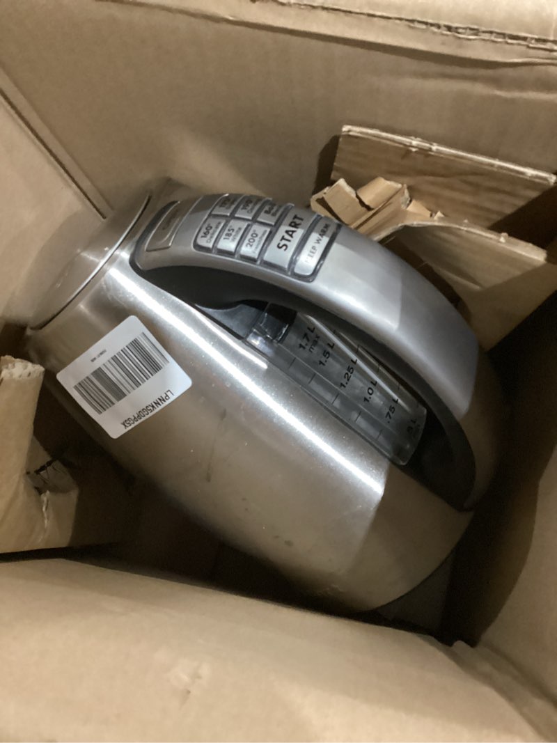 Condition photo showing As Is for Cuisinart PerfecTemp 1.7-Liter Electric Kettle, Cordless Electric Tea Kettle, 1500W for Fast Heat-Up, 6 Preset Temperatures, 30-Minute Keep Warm, Stay Cool Nonslip Handle, CPK-17P1 Stainless Steel PerfecTemp