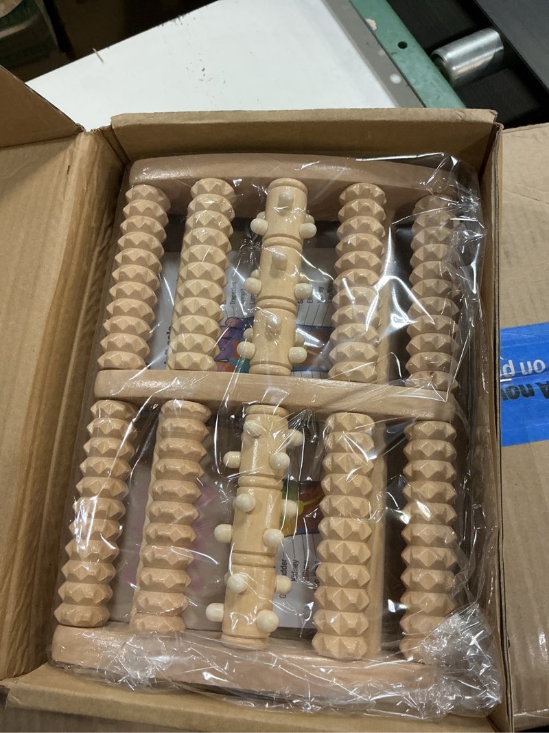 Condition photo showing New/Like New for plantar fasciitis relief foot massager - wooden roller for pain relief & circulation boost & arch pain, muscle relaxation.portable acupressure stick | gifts for mom and dad