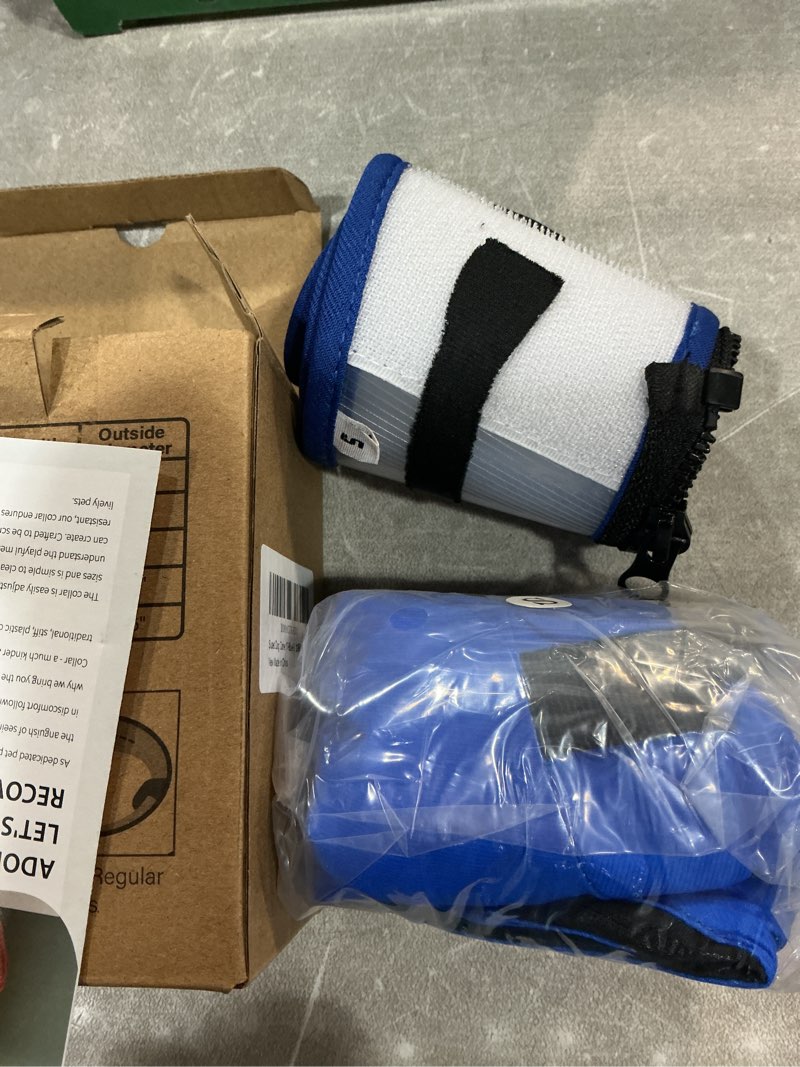 Condition photo showing New/Like New for supet raised inflatable dog cone collar to stop licking, soft dog cone alternative after surgery, pet neck donut collar for small medium large dogs solid blue s(neck 7"-9.5")