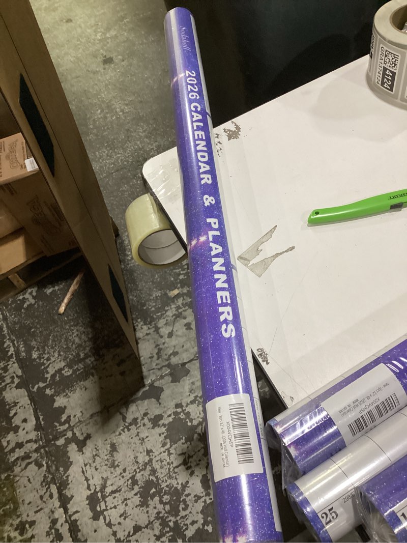 Condition photo showing New/Like New for 3pcs 32" x 48" 2026 Wall Calendar Dry Erase - Large Starry Sky Calendar Wet & Dry Erasable Laminated 12 Month Annual Yearly Planner, Reversible, Horizontal/Vertical (2026 Wall Calendar)