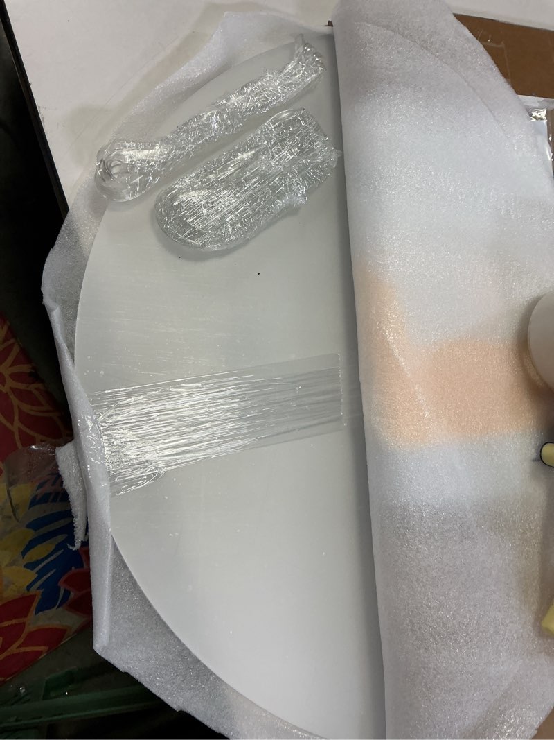 Condition photo showing Good Condition for Drum Shield, 22 inch - 4 Pack Crystal Clear Acrylic Drum Kit Baffle, drum cage, Muffles Live Recording Standard Mounting on Cymbal Stand, Performance Sound Shield (22 inch - 4 Pack)