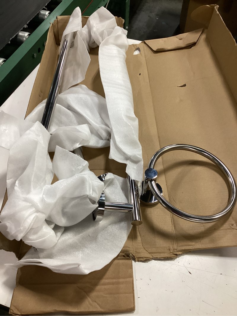 Condition photo showing Good Condition for cilee 10 piece chrome bathroom accessories set, 24inch polished chrome towel bar ring+toilet paper holder+ robe towel hook sus304 stainless steel bathroon hardware set b chrome 24inch